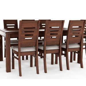 Muebles Insignes - Juego De Comedor Sevilla 8 Sillas Nogal Mesa Rectangular Madera