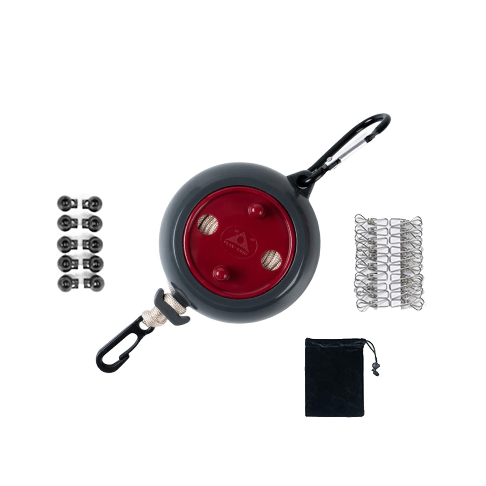 Bothyi - Tendedero Para Acampar, Línea De Secado De Ropa Antideslizante Para Patio Trasero, Camping, Exterior, Rojo, 8m Con Bolsa