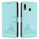 thumbnail image 1 of Funda tipo cartera FOXDOCK para Samsung Galaxy A20/A30 con soporte, ranuras, RFID, diseño de gato, 1 of 5