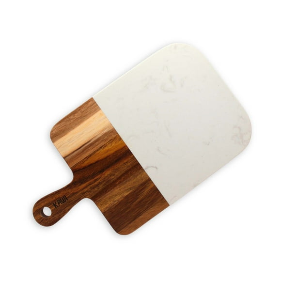 Tabla Aperitivo Rectangular Madera De Acacia Y Mármol Kawi®