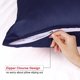 thumbnail image 4 of PiccoCasa 2 Pcs Funda de Almohada de Satén con Cremallera de Satén Sedoso, No Estándar Azul Marino, 4 of 7