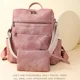 thumbnail image 2 of Fashion Multipurpose Women's Backpack Lightweight Girls Retro Backpack Large Capacity Leisure Travel Dual-purpose Shoulder Bag, 2 of 3