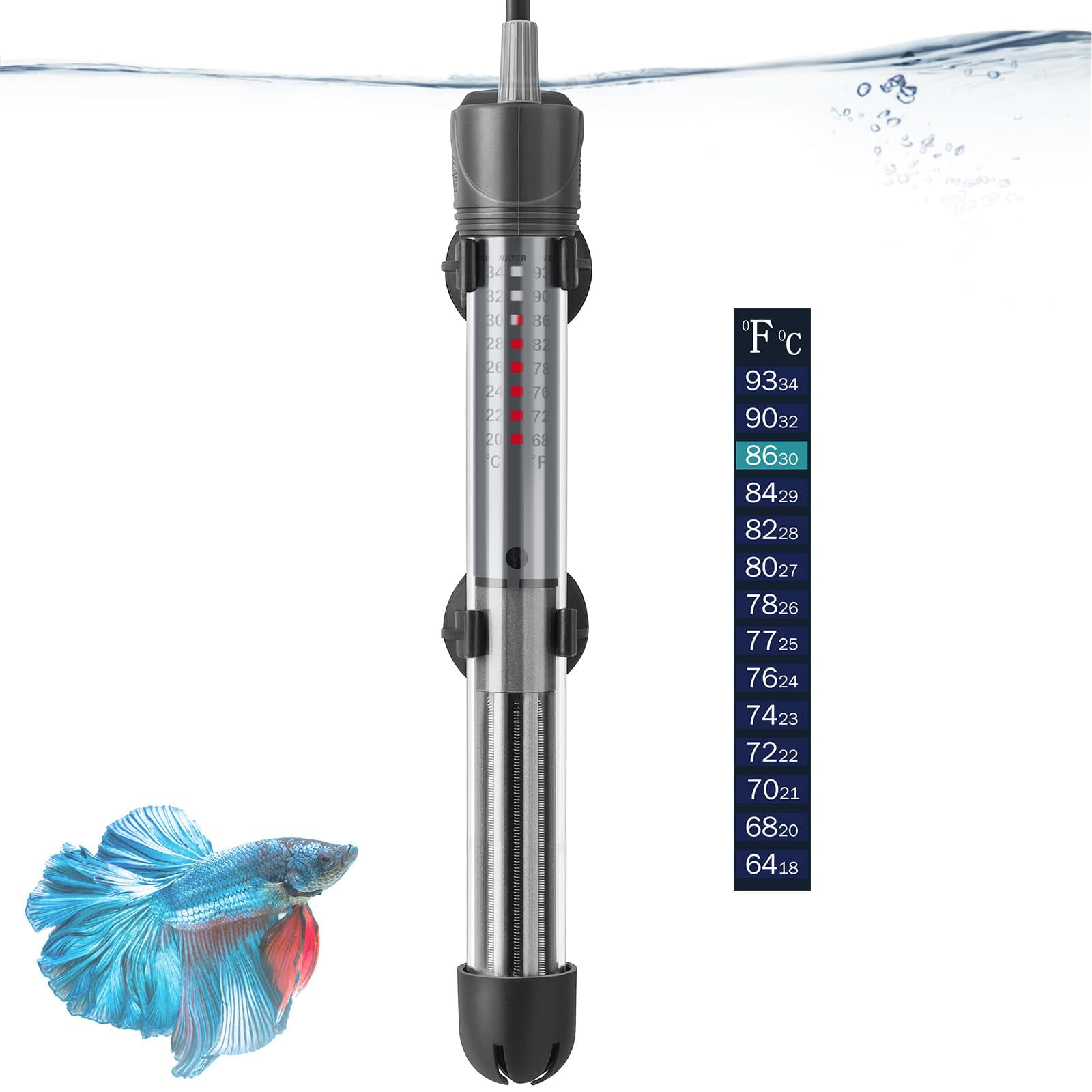 Calentador De Acuario De 100 W Para Pecera De 15 A 30 Galones
