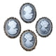 thumbnail image 3 of 4 piezas de botones de vástago de cristal rhinestone ovales vintage para coser decoración, 3 of 5