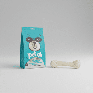 Pet Ok - Huesito Blanco Para Perro Mediano/Grande Pack 4 Unidades