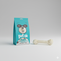 Pet Ok - Huesito Blanco Para Perro Mediano/Grande Pack 4 Unidades