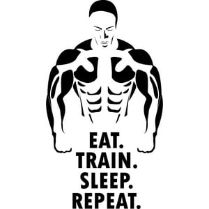 Rienda Libre Graphics - Decomural Eat Train Sleep Repeat Bodybuilding Ws-42912