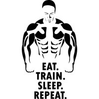 Rienda Libre Graphics - Decomural Eat Train Sleep Repeat Bodybuilding Ws-42912
