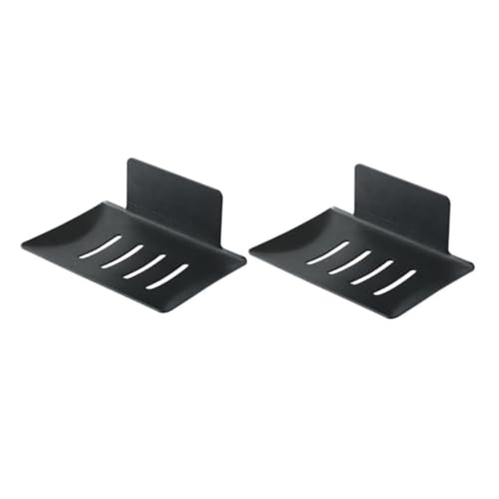 Xusx111 - 2 Paquete Soporte De Jabón Para Ducha Con Acero Al Carbono + Pintura Horneada, Soporte De Esponja De Ahorro De Jabón Inoxidable Para Baño, Bañera, Fregadero De Cocina (negro)