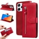 thumbnail image 1 of Funda con Cremallera para Xiaomi Redmi 12 5G, Carcasa Cartera de Cuero PU con Soporte y Tarjetero, 1 of 6