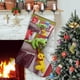thumbnail image 1 of Gang Beasts Tema: Calcetines de Navidad, fino lino blanco para colgar en escaleras y chimenea, decoración navideña para el hogar, regalo de Navidad.54cm×38cm, 1 of 5