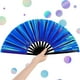 thumbnail image 2 of Abanicos de seda plegables a mano Maitys Tai Ji azul oscuro (2 paquetes), 2 of 3