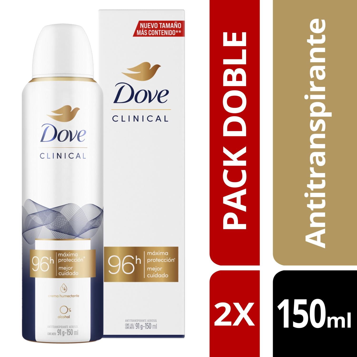 Desodorante Women Clinical Pack 2x Spray 300 ml Dove