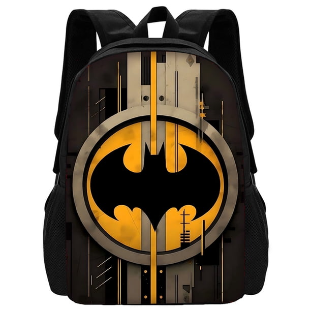 Super B-BatmanS-Logo 3 pcs set Child School Backpack with Lunch Bags ,Pencil Bags ,School Bags for Boys Girls Best Gift
