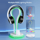 thumbnail image 3 of Soporte de carga magnético para PlayStation Portal y auriculares inalámbricos, base de carga para fundas para accesorios PS Portal, soporte para auriculares, 11 modos de LED y 2 puertos USB-Blanco, 3 of 9