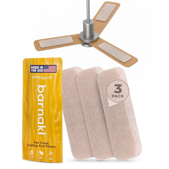 Filtros para ventilador de techo Barnakl Pet Fresh, zeolita, paquete de 3