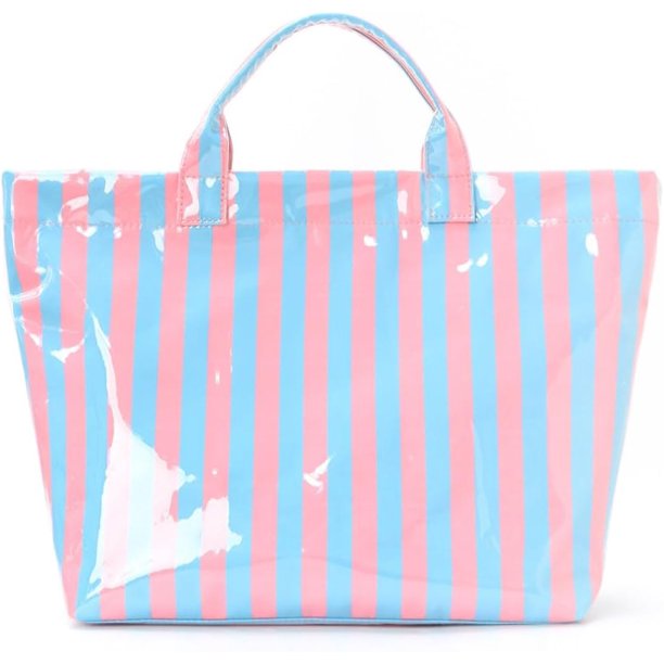 Bolso PVC rayas mujer cuadros grande hobo carta impreso ligero