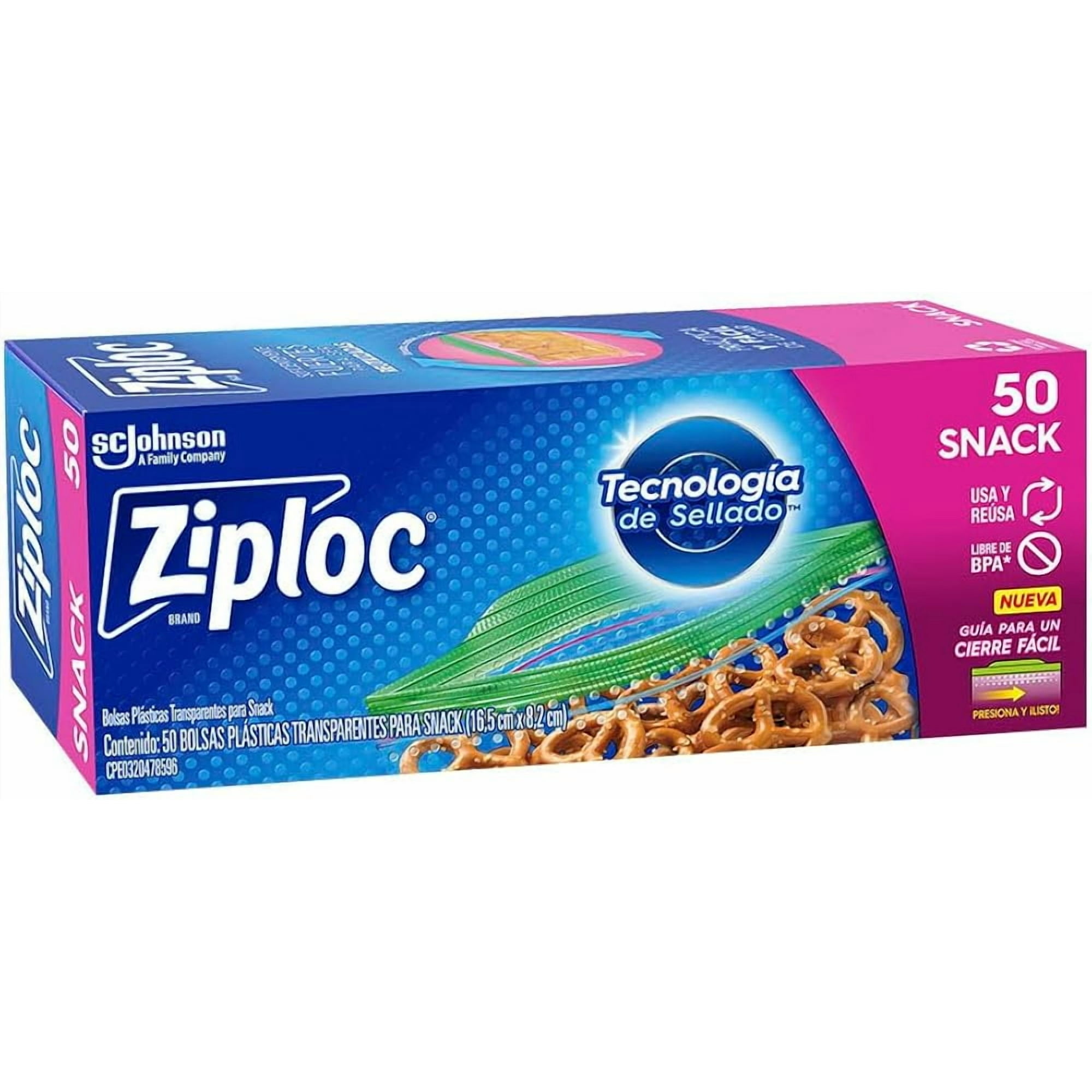 Ziploc - Bolsa Hermetica Snack 50un