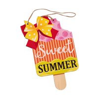 Magideal - Letrero Colgante De Madera Con Diseño De Helado, Sandbeach, Fácil De Almacenar, Adorno, Pequeño Letrero Para Puerta De Entrada, Decoración De Pared Y Dulce Verano