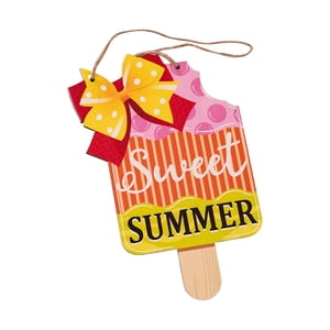 Magideal - Letrero Colgante De Madera Con Diseño De Helado, Sandbeach, Fácil De Almacenar, Adorno, Pequeño Letrero Para Puerta De Entrada, Decoración De Pared Y Dulce Verano