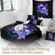 thumbnail image 5 of Moon Wolf Bedding Green Watercolor Forest Wolf Landscape Duvet Cover Sets 3 Pieces Wild Animal Bedding Set, 5 of 5