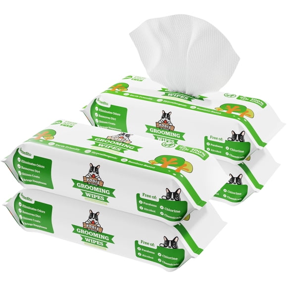 Toallitas de aseo para perros Pogi's 400 Cleaning Deodorizing Green Tea