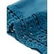 thumbnail image 5 of Agnes Orinda Camisetas de Mujer Tallas Grandes Cuello Redondo Encaje Crochet Manga Corta Blusas Casuales 2X Azul Pavo Real, 5 of 6