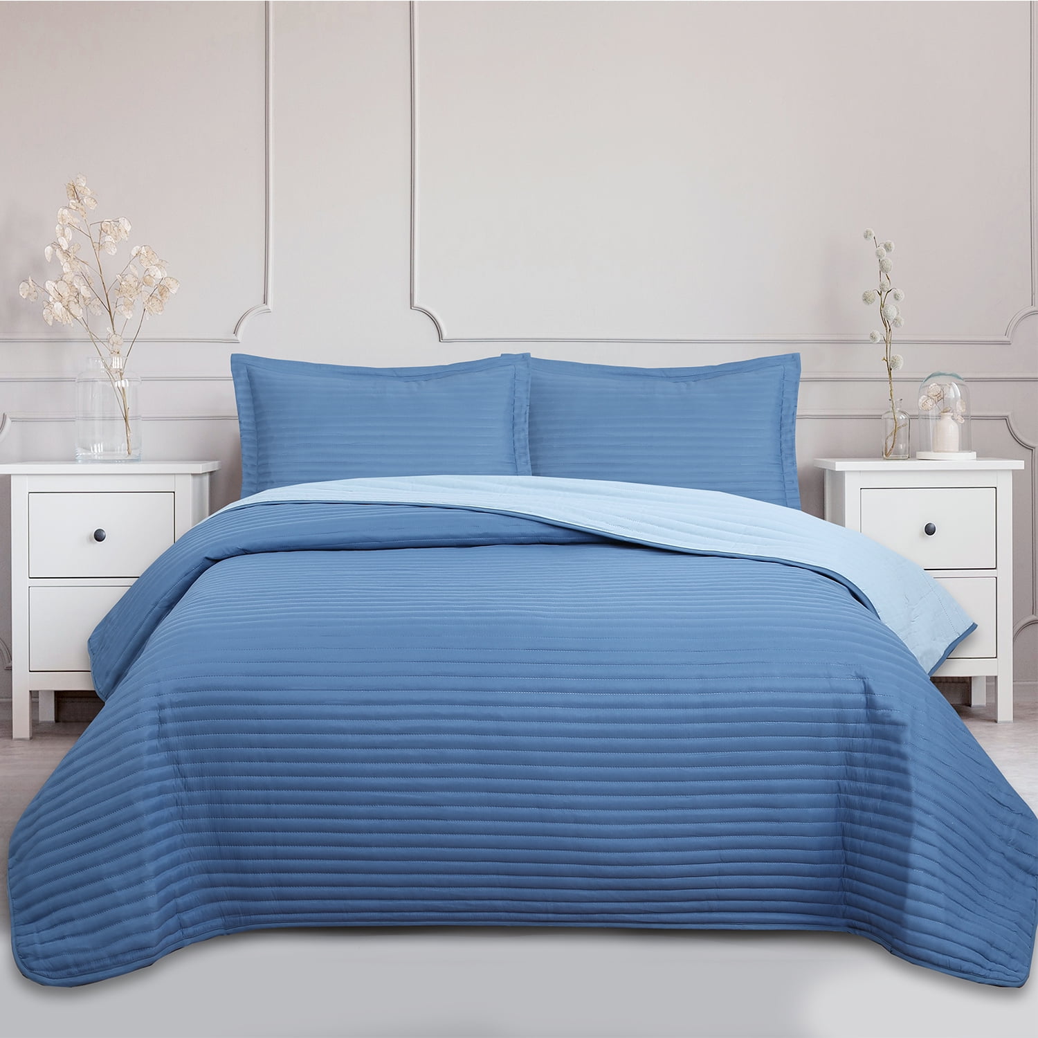 Quilt Andes Bicolor Azul