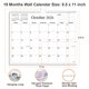thumbnail image 3 of Calendario de Pared Runtioval 2026-2027 de 19 Meses 22x28 cm, 3 of 7