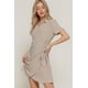 thumbnail image 5 of Vestido Mini con Efecto Lino, Botones y Lazo Lateral, 5 of 5