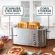 thumbnail image 2 of Tostadora Elite Gourmet ECT4123X Acero Inoxidable Ranuras Largas para 4 Rebanadas, 2 of 7