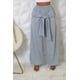 thumbnail image 1 of Saronite Pantalones de Cintura Alta Elástica Lisa con Bolsillos Laterales, Largos y en Gris Jaspeado (para Mujer), 1 of 3