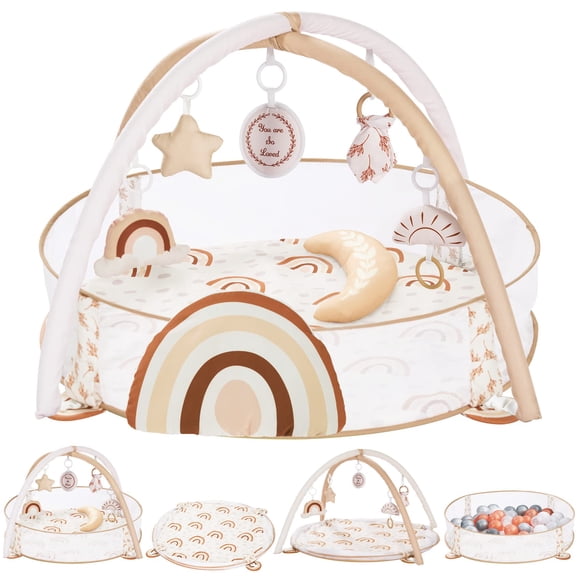 Baby Gym & Ball Pit Crisschirs 6 en 1 XL con tarjetas Milestone