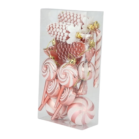 Bothyi - 15 Piezas De Adornos Navideños, Regalos, Bolas Navideñas Para El Hogar, Vacaciones, Aniversario, Oro Rosa