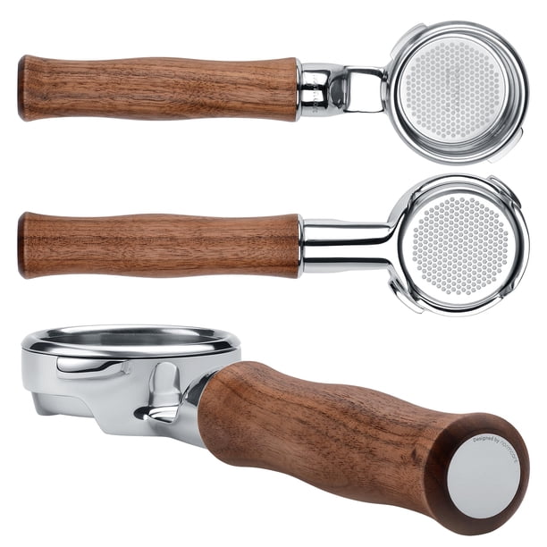 Portafiltro Normcore 58 mm Slim Naked con Mango de Nogal Americano y Cesta de 18 g – Gaggia
