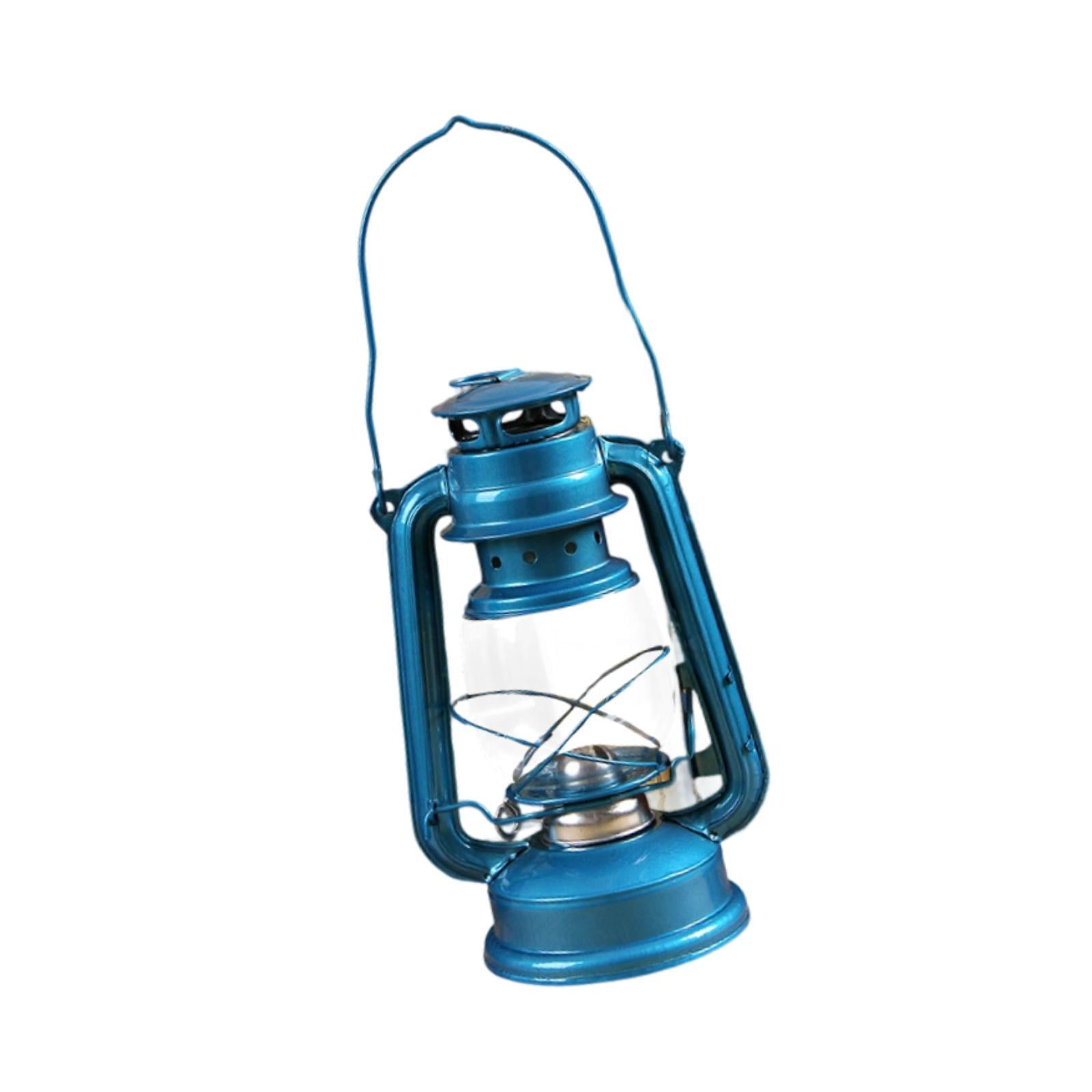 Bothyi - Lámpara De Aceite De Queroseno Retro, Lámpara Decorativa Para Acampar, Para Dormitorio, Restaurante, Fiesta, Color Azul.