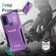 thumbnail image 4 of Funda Resistente para Motorola Moto G Power 2022 con Tapa Deslizante y Protección Militar Morado, 4 of 6