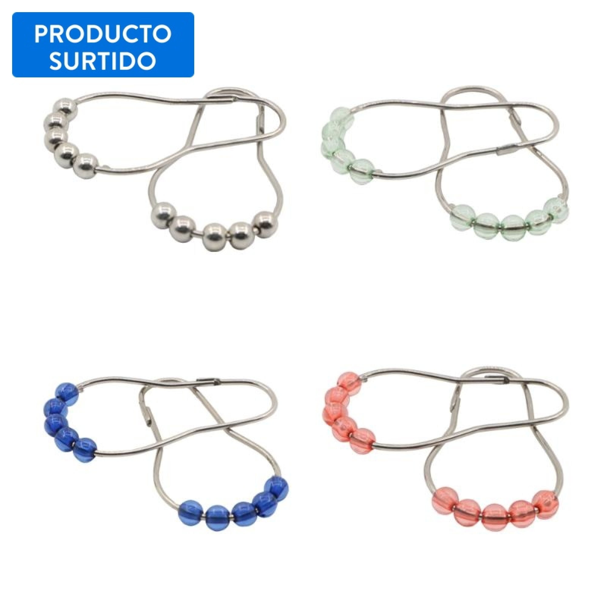 Set 12 Ganchos Metal. Acero Inoxidable Haus