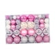 thumbnail image 4 of 100x adornos de bolas de Navidad decoraciones colgantes para de Navidad bolas de Navidad para boda fiesta de graduación aniversario de año Nuevo Rosa Blanco Plata, 4 of 5