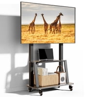 Soporte De Tv Portátil Enrollable Duiliuu Con Estantes Para Televisores De 32 A 83 Pulgadas