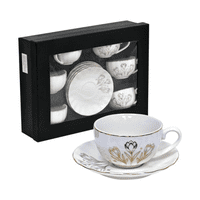 Muebles Santa Ana - Set Tazas Café Porcelana Roses