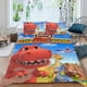 thumbnail image 2 of Pequeña Escuela de Dinos Conjunto de sábanas temático, trío de piezas, cómodo y amigable con la piel, diseño único, regalo de decoración para el hogar para familiares, amigos y fans,135cm *200cm, 2 of 6