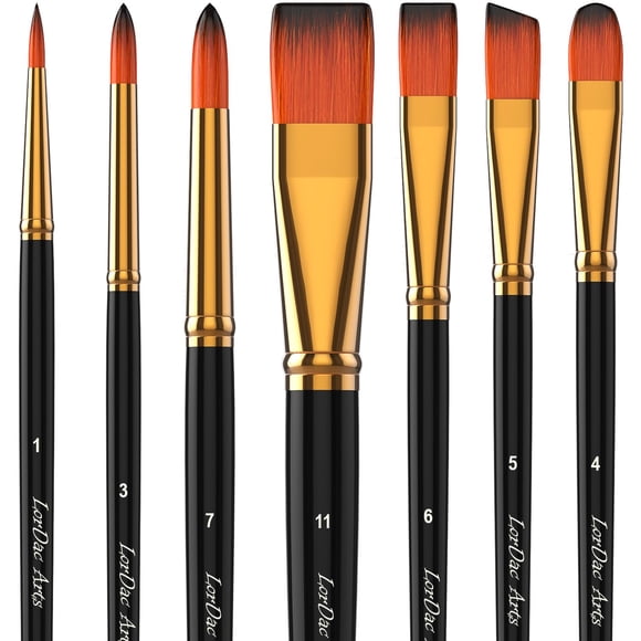 Set de Pinceles LorDac Arts 7 piezas - Kit para Artistas