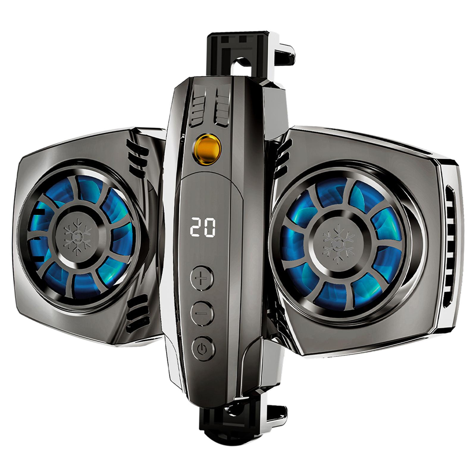 Magideal - Radiador De Teléfono Móvil Con Luces Rgb Hoja De Refrigeración Estuche De Enfriamiento Portátil Disipador De Calor Disipador De Calor Para Juegos Para , Negro