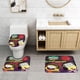 thumbnail image 2 of Juego de Alfombras de Baño Los Vecinos Green Terciopelo Coral 3 Piezas, 2 of 6