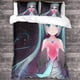 thumbnail image 3 of Hatsune Miku Duvet Cover Bedding Set 3D Anime Characters Duvet Cover Double Size, Soft Microfiber Reversible Quilt Cover Color, Microfiber Kids Teenagers Adult Double, 3 of 3