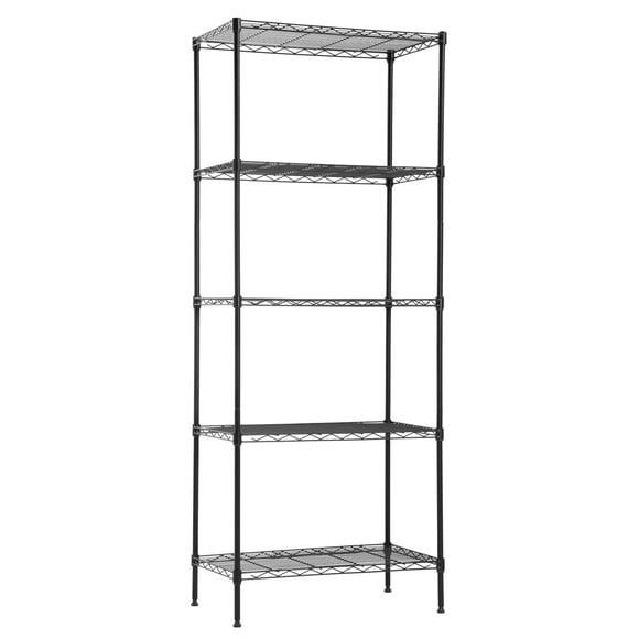 Estantería PayLessHere de alambre ajustable de 5 niveles 61 × 36 × 152 cm negra