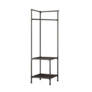 Magideal - Perchero Colgante Para Ropa, Perchero Resistente Para Sala De Estar, Bolso Para El Hogar, Suéteres, Chaquetas, Organizador De Almacenamiento Esquinero Negro De Dos Capas