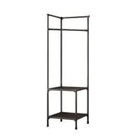 Magideal - Perchero Colgante Para Ropa, Perchero Resistente Para Sala De Estar, Bolso Para El Hogar, Suéteres, Chaquetas, Organizador De Almacenamiento Esquinero Negro De Dos Capas