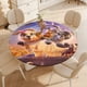 thumbnail image 4 of Gracie y Pedro-theme Fitted Round Tablecloths Elastic Edged Table Covers Waterproof Table Cloth for Kitchen Holiday Party Tables Decor 150cm, 4 of 6